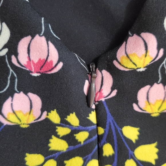 NWT Nanette LEPORE Navy Spring Shutter Sleeve Sheath Knee Midi Dress - Picture 8 of 11